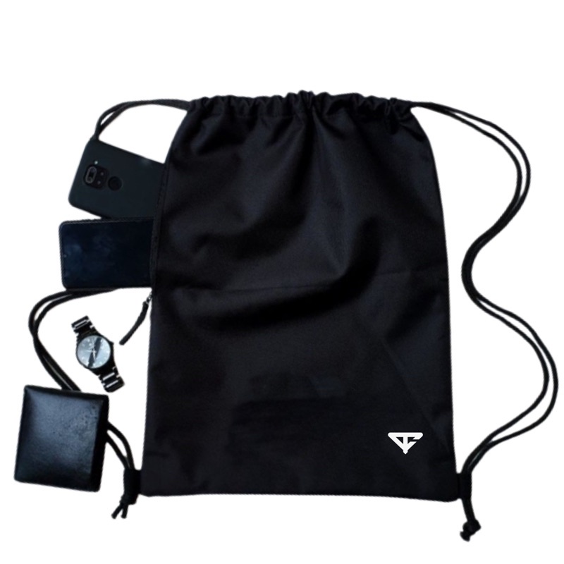 ORIGINAL PRAYERFAIT - TAS SERUT PRIA WANITA UNISEX MODEL POLOS HITAM ORIGINAL TAS FUTSAL ANTI AIR