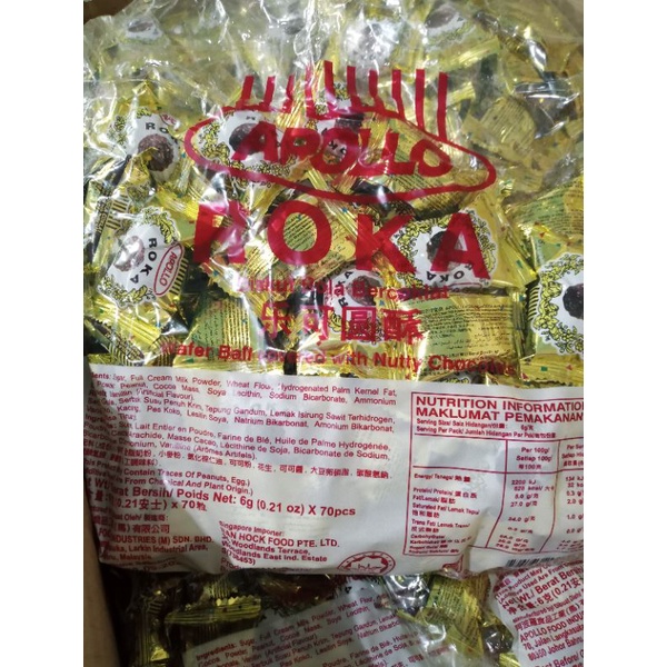 

Apollo Roka isi 70 pcs malaysia - Apollo Cokelat Ball