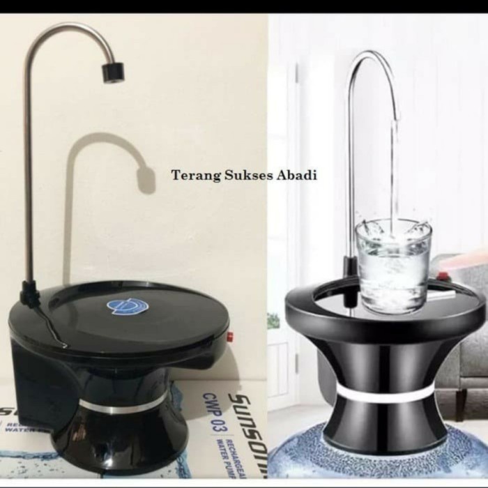 QUALITY Pompa Air Galon elektrik plus wadah tatakan gelas water dispenser