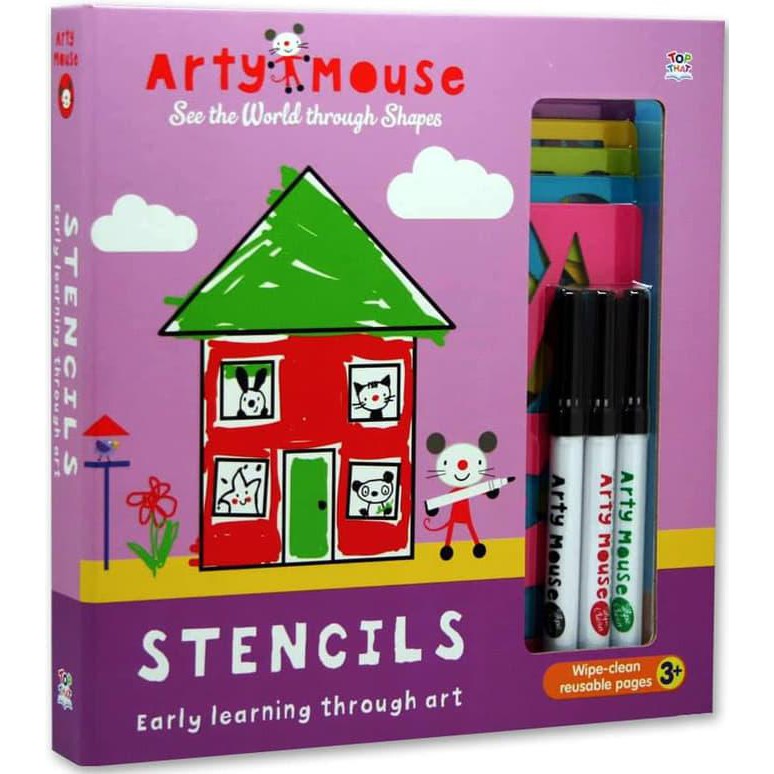 

Arty Mouse See The World Through Shapes Stencils With 3 Markers
