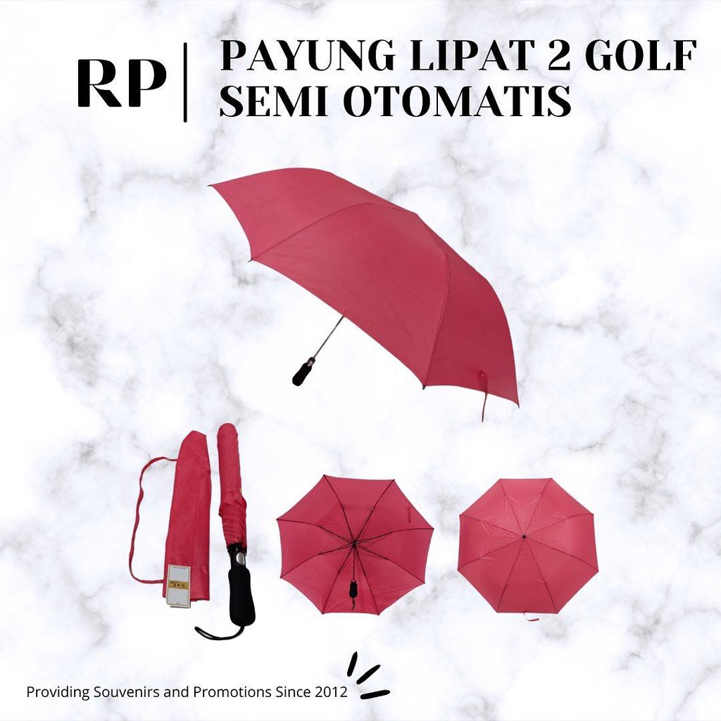 Payung Lipat 2 Golf Jumbo Semi Otomatis