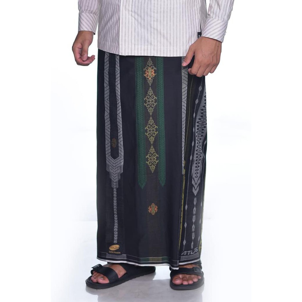 Sarung ATLAS Super Premium Hitam Hijau