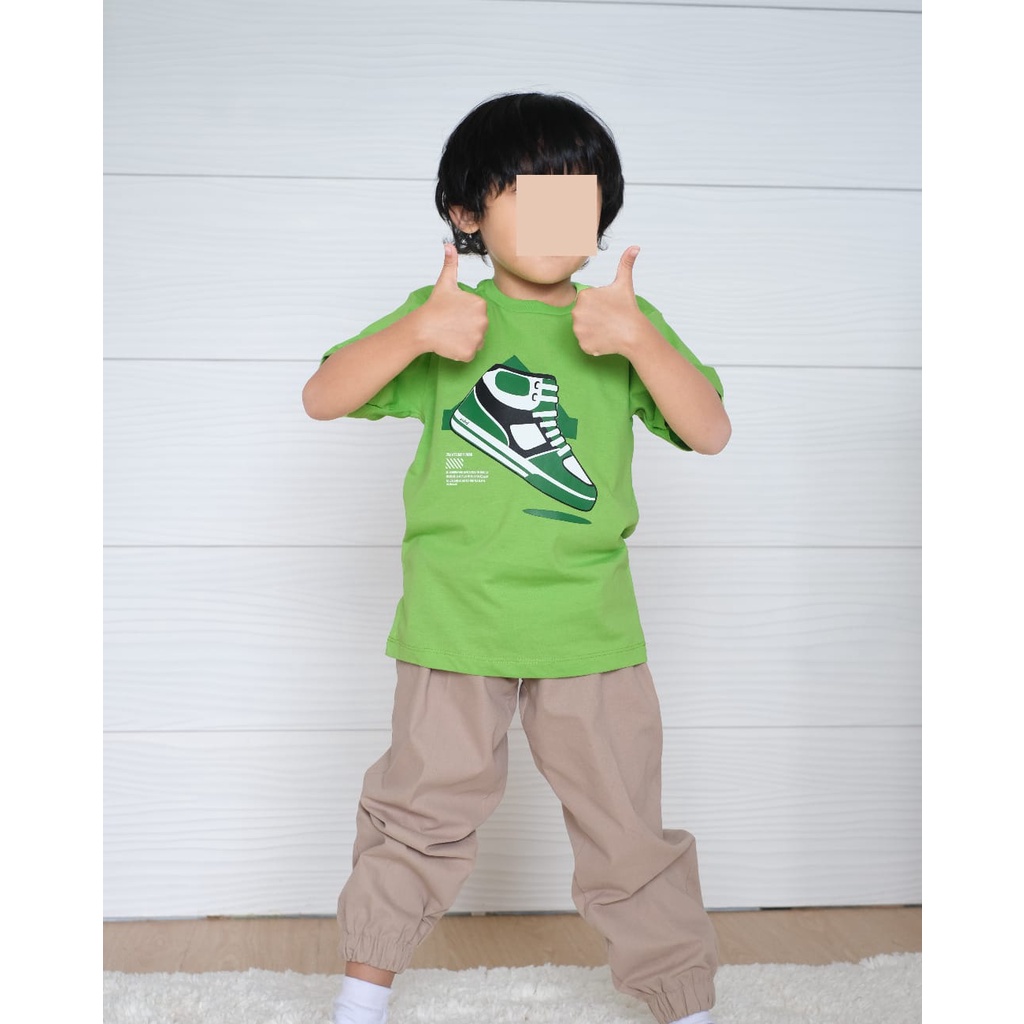 Baju Kaos Anak Muslim Sablon Tulisan Islami Warna Hijau Zuhd Kids By Dhikr and Sabr