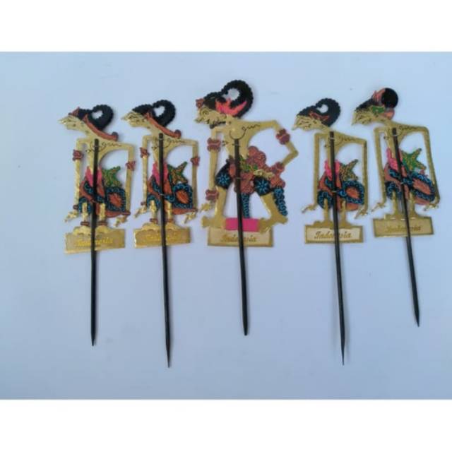 Souvenir miniatur wayang kulit pandawa lima mini sunduk
