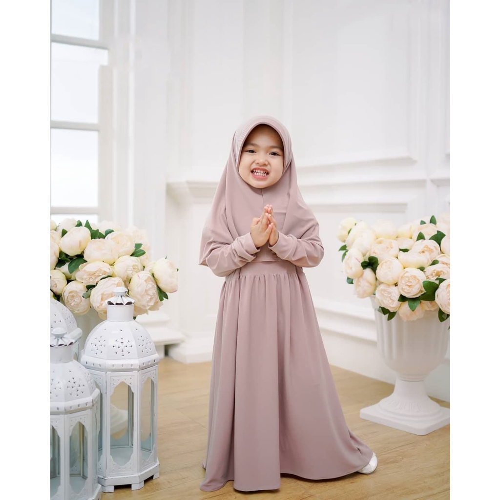 Gamis Anak Usia 4 tahun azra kids Model Gamis Anak Terbaru 2021 Kekinian