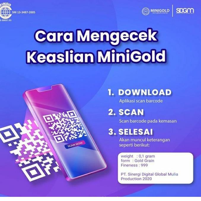 Terbaik MINIGOLD 0,025 Gram Logam Mulia Emas 24 Karat / EMAS MINI GOLD