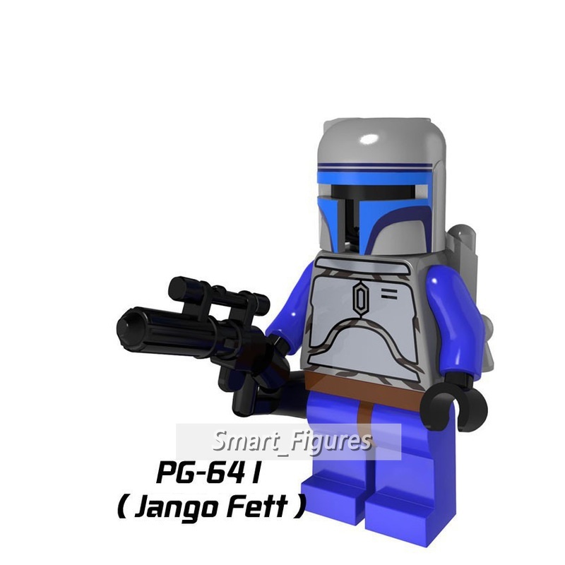 Mini Figure Star Wars Boba Fett Jango Fett Bounty Hunter Mandalorian Battle Armors PG640-42 Untuk Hadiah