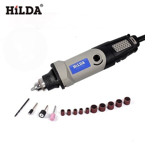 HILDA Bor Listrik Polishing Engraver Grinder Electric Drill 400W - MD4 - Gray