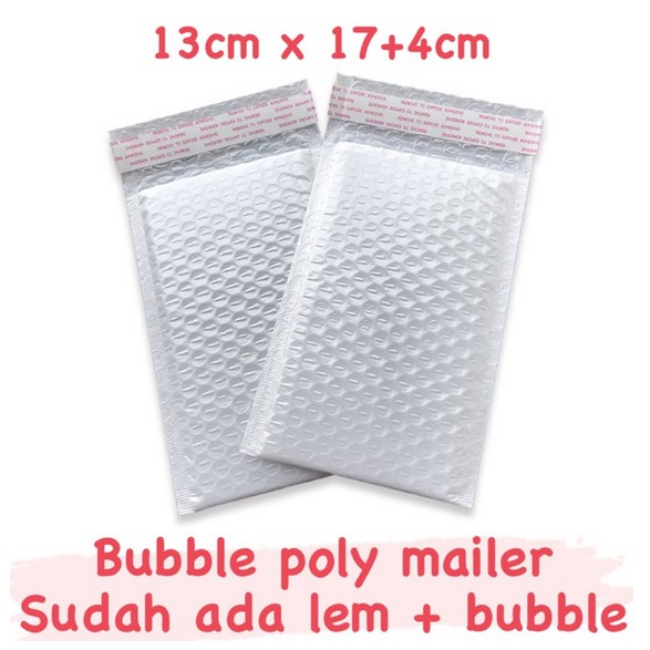 

Bubble polymailer putih 13 x 21 cm (10 lembar)