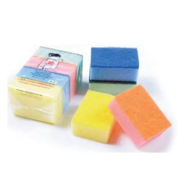 Scouring Pad W Sponge 4 Pcs A3 Rayaco