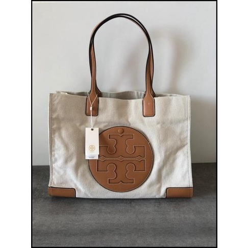 Bag Canvas - Tas Wanita Tory Burch Original Ella Canvas Medium Tote With Pocket
