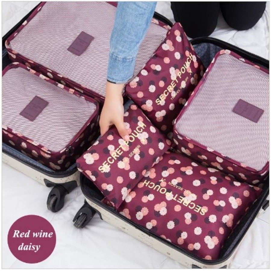 [SUPER SALE!!!!] Travel 6 in 1 bag Set Storage Baju  Organizer 6 pcs in 1/ Tas Penyimpana