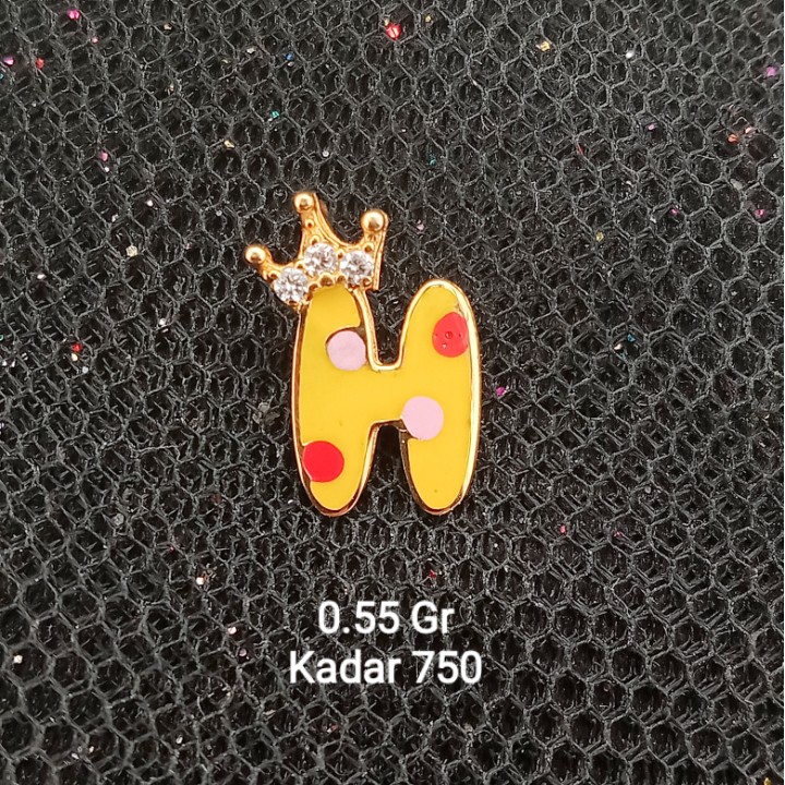 Liontin Huruf ABJAD 0.55 Gram Kadar 750 - 765