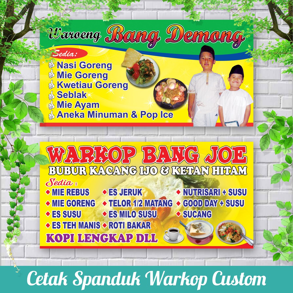 Contoh Spanduk Warkop Contoh banner spanduk kedai makanan minuman