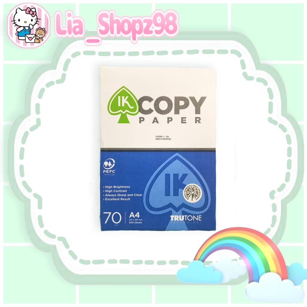 

Kertas HVS A4 70 Gram IK PAPER / IK Copy Paper Super Murah