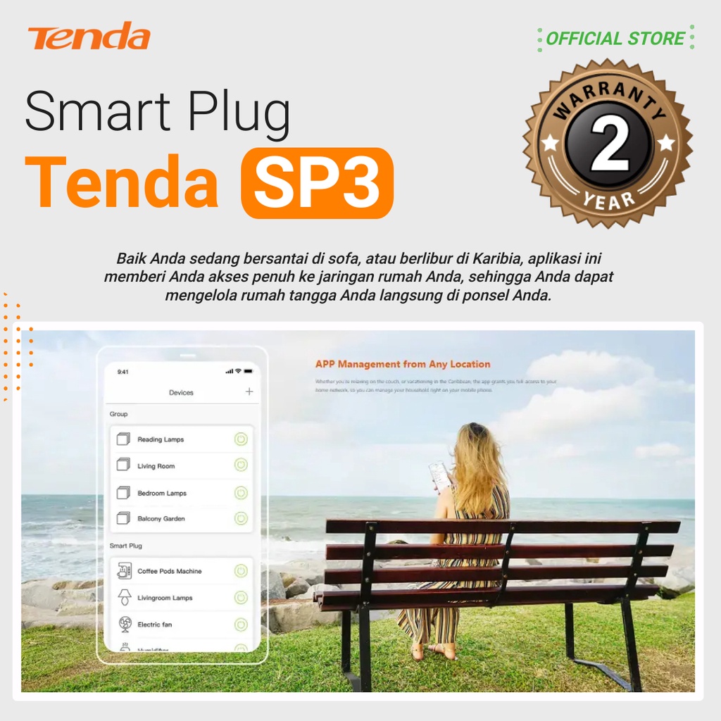 Tenda Smart Home / Beli Smart Wi-Fi Plug SP3