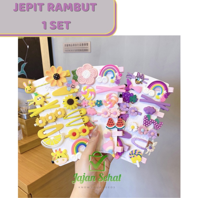 JEPIT RAMBUT 1 SET JEPITAN ACRYLIC LUCU CANTIK