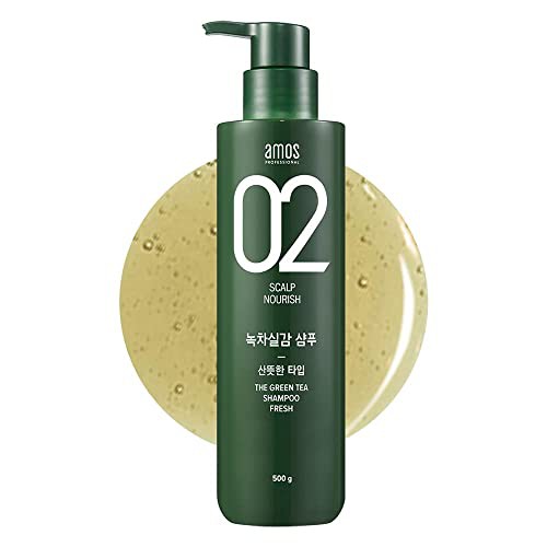 AMOS PROFESSIONAL Green Tea Shampoo Fresh - For Oily Scalp 500g