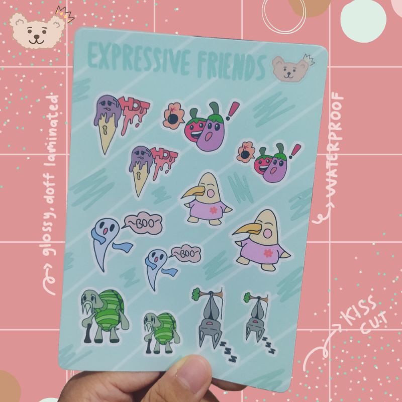 

Expressive Friends Sticker Sheet / Stiker Dekorasi Jurnal Shan Shine