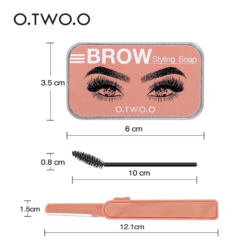 O.TWO.O Eyebrow Styling Soap Lift Brow Soap Wax Long Lasting Eyebrow Gel Cream Eyebrow Kit Waterproof