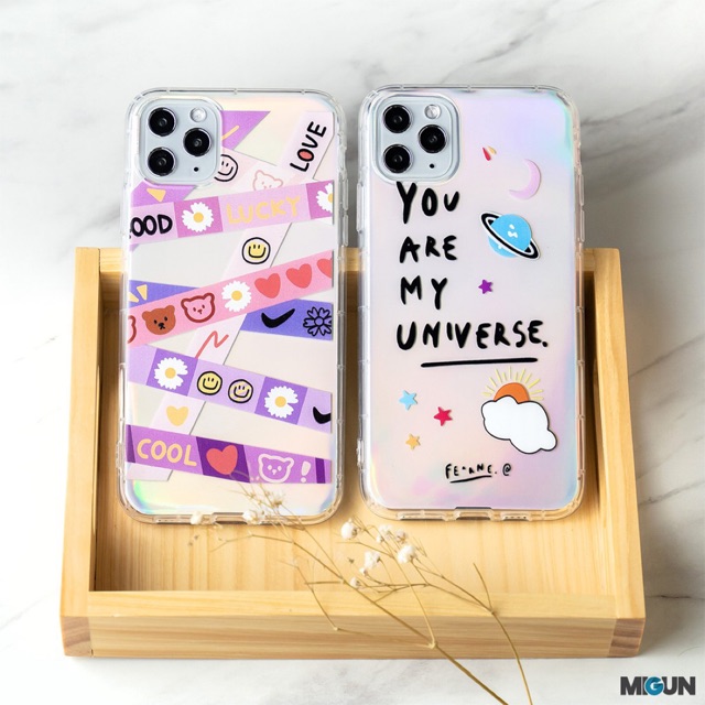 2WAYS HOLO CASE (3) - softcase, holo bisa dicabut - iPhone