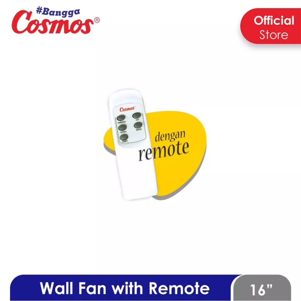 Kipas Angin Dinding Cosmos 16 WFGR WFCR Remote Kipas Tembok Wall Fan Kipas Remot Cosmos 16 WFCR Kipas Dinding