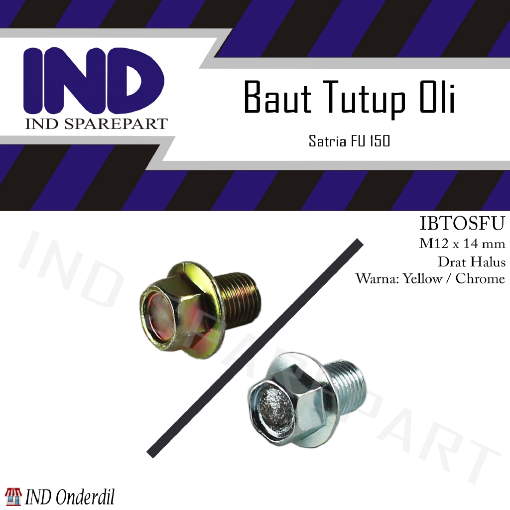 Baut-Baud Tap-Tutup Oli Mesin Bawah Satria FU 150-F150-F Yellow/Chrome