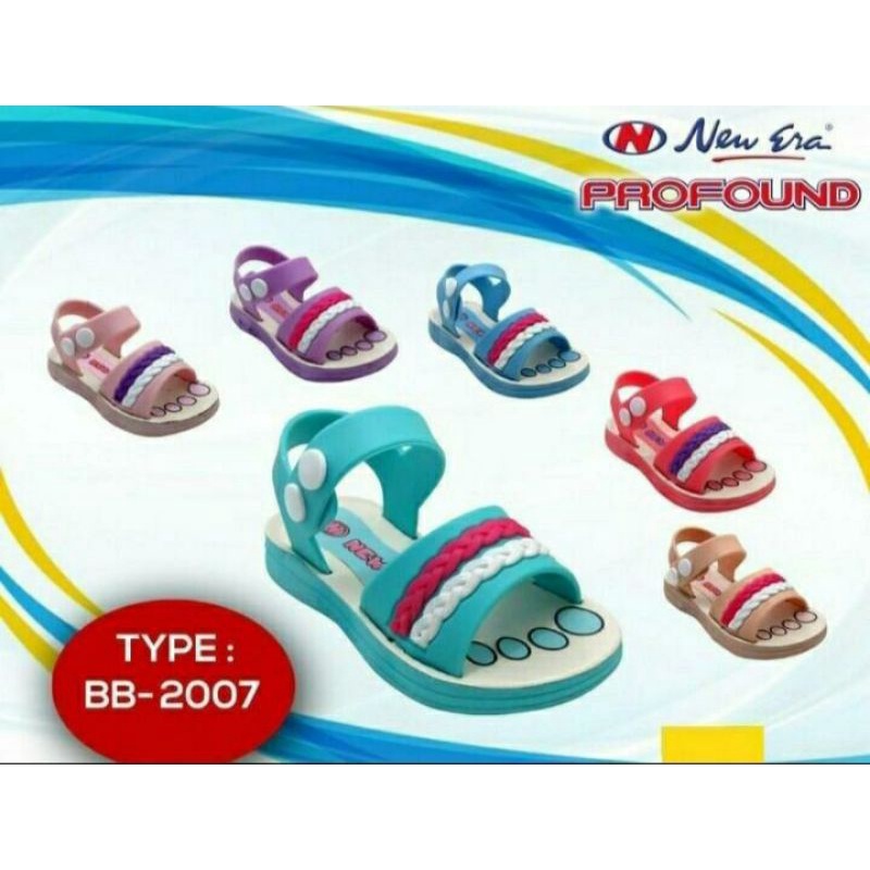 SEPATU SANDAL ANAK PEREMPUAN NEW ERA BB 2007 SENDAL TALI BELAKANG KARET ANAK CEWEK
