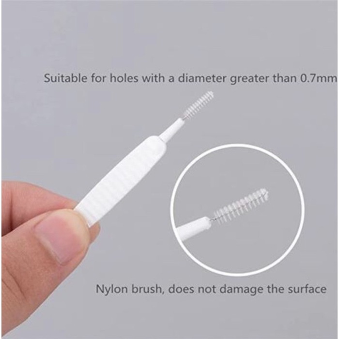 10 Nylon Spiral Anti-clogging Brush Gap Hole Brush Head Shower Head