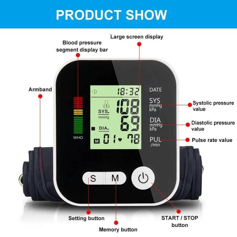 Tensi Darah Digital Electronic Sphygmomanometer