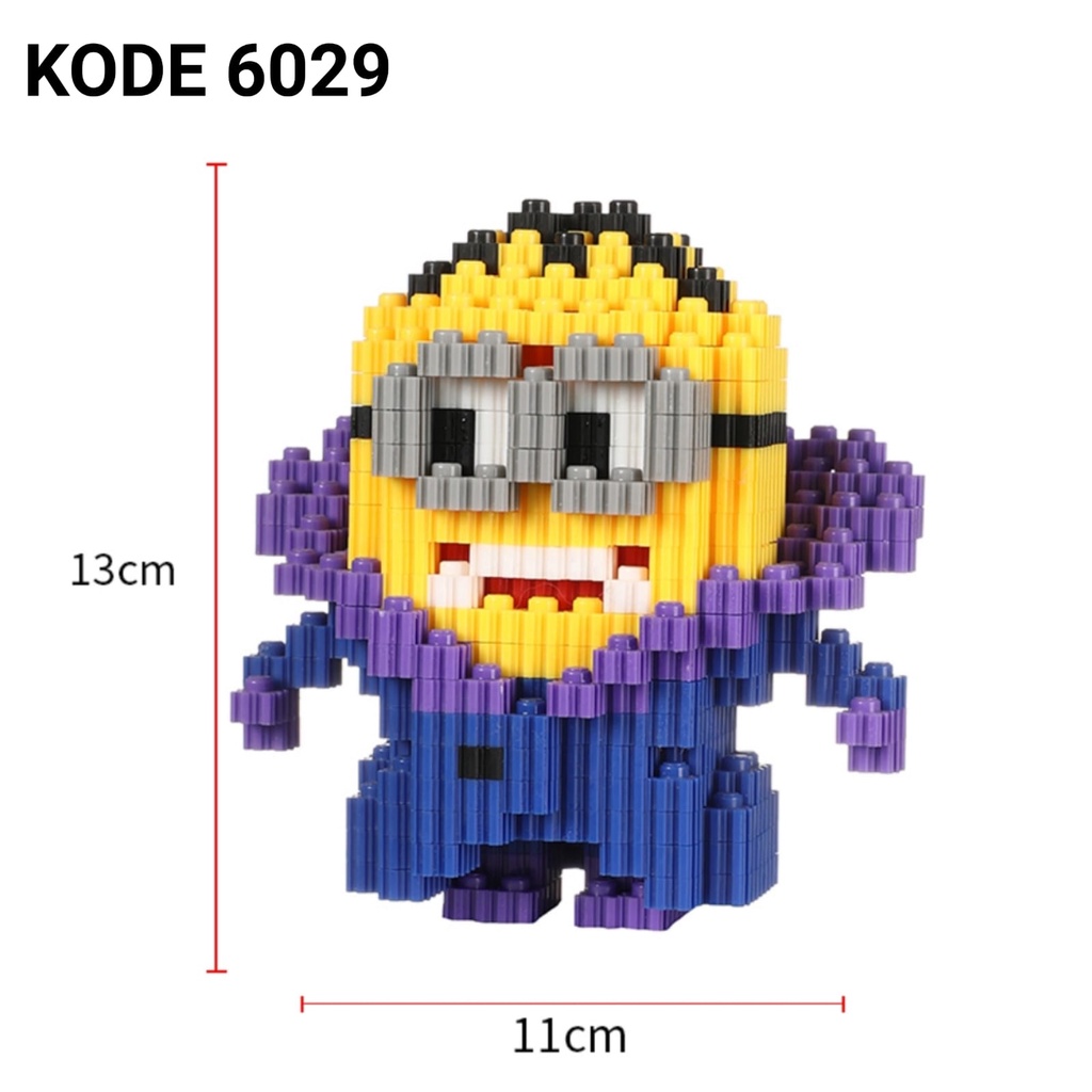 Nano block minion series mainan edukasi anak Balok Susun kartun DIY Bricks Mini HC