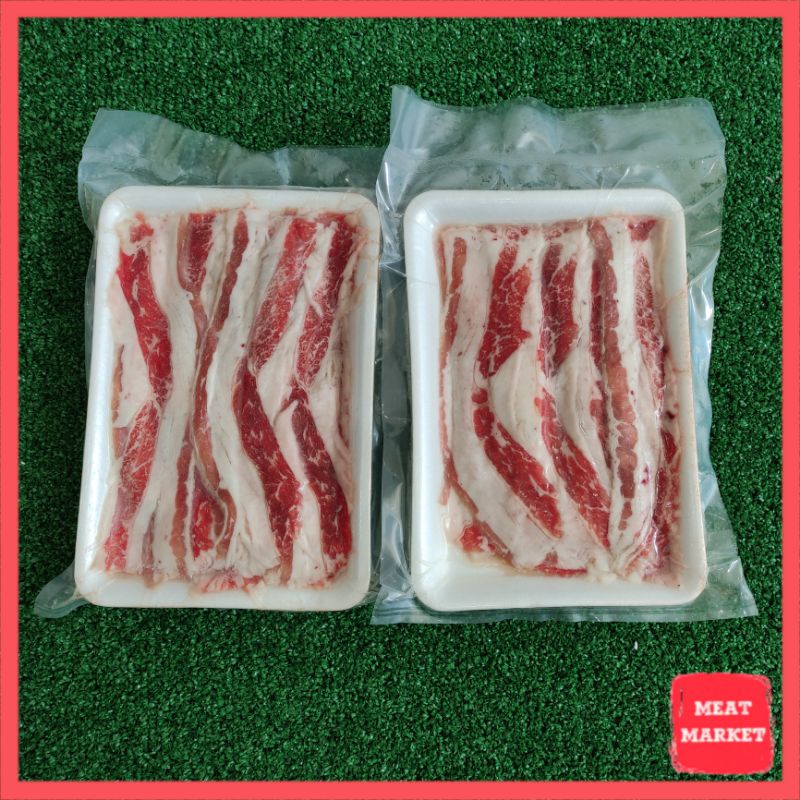 

Termurah BEEF BELLY US Slice 250gr/500gr US Shortplate iris tipis