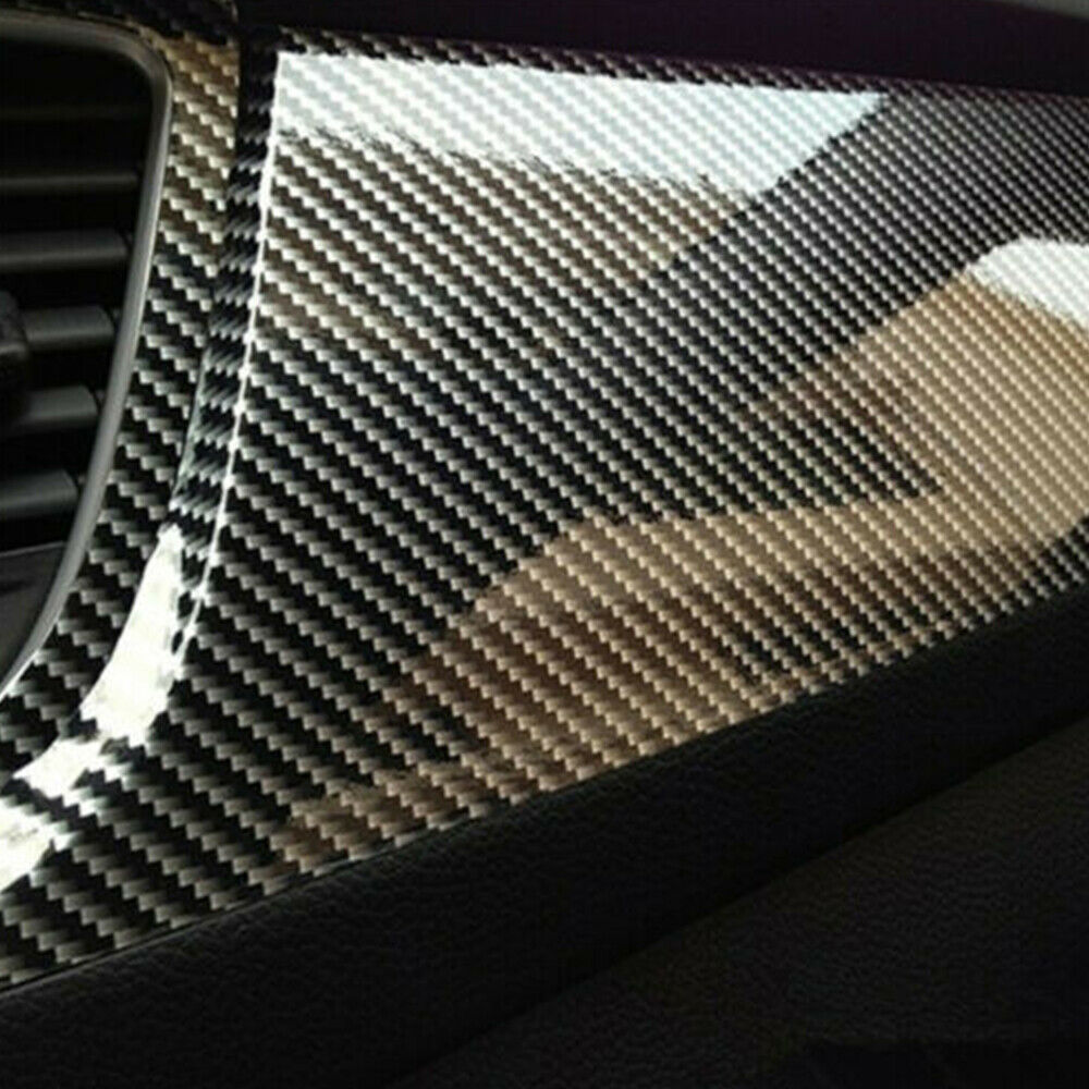 Suyou Stiker Film Vinyl 7d Carbon Fiber Glossy 12 &quot;X60&quot; Anti Air Bebas Gelembung Untuk Mobil