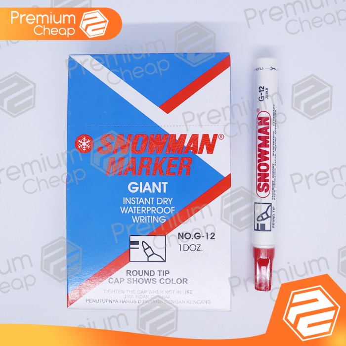 

Hadir Spidol Marker Snowman Permanen (Per Lusin) - Hitam Limited