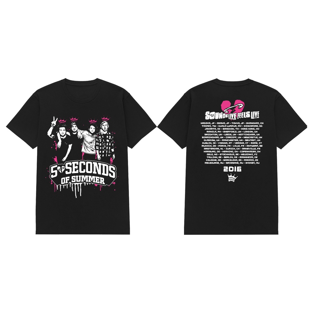 Rocknroll T-shirt Band 5 Seconds Of Summer Crowns Tour