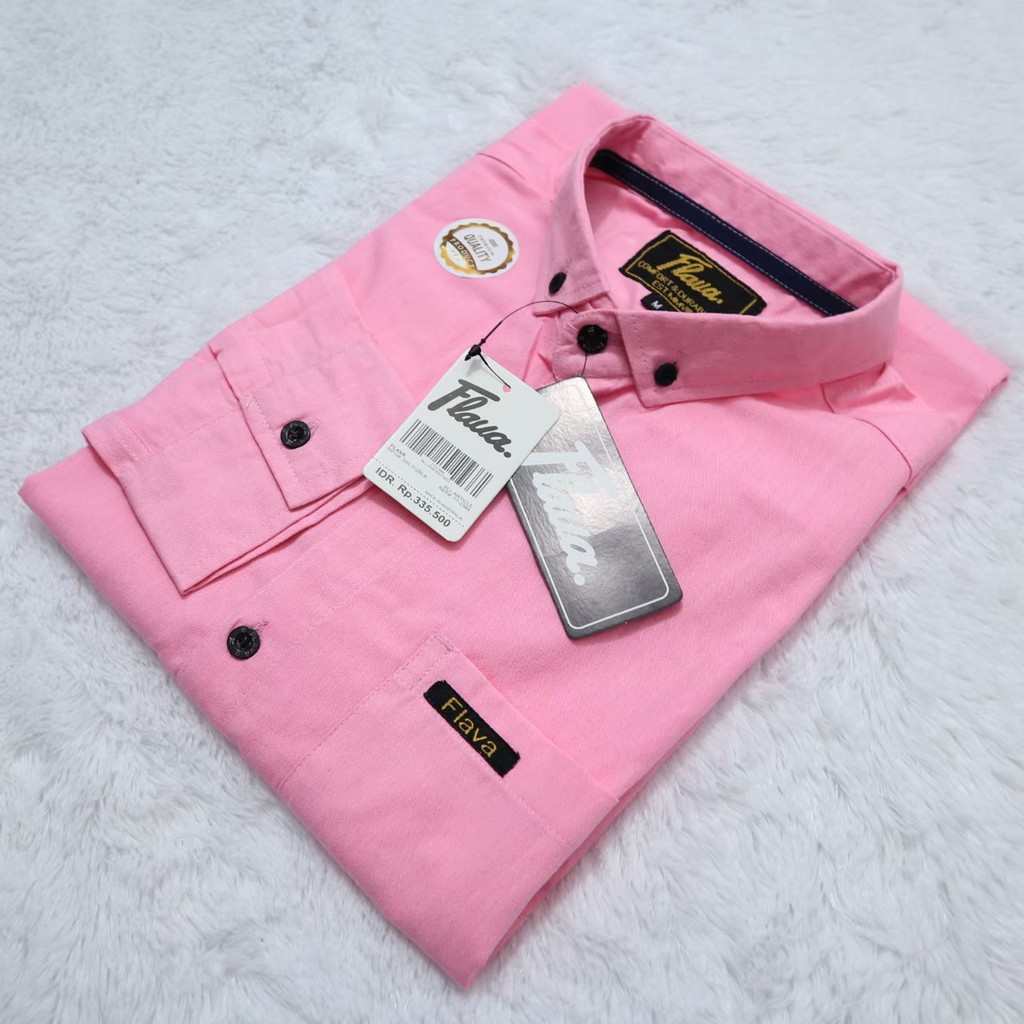 KEMEJA PRIA WARNA HITAM PANJANG OXFORD MURAH TRENDI KERJA KANTOR DISTRO