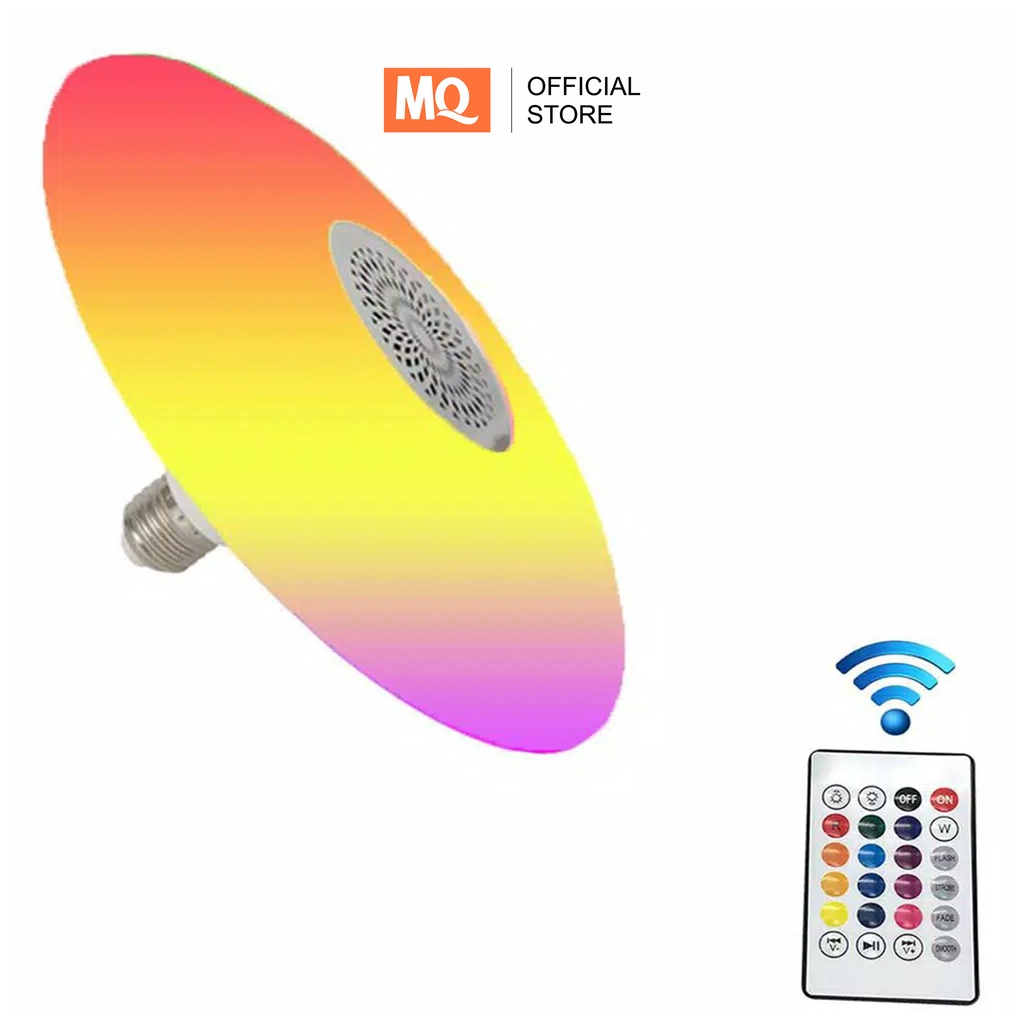 MQ Bohlam Led Musik/Lampu Ufo Speaker Musik RGBW / Lampu Remote Warna warni{NEW}