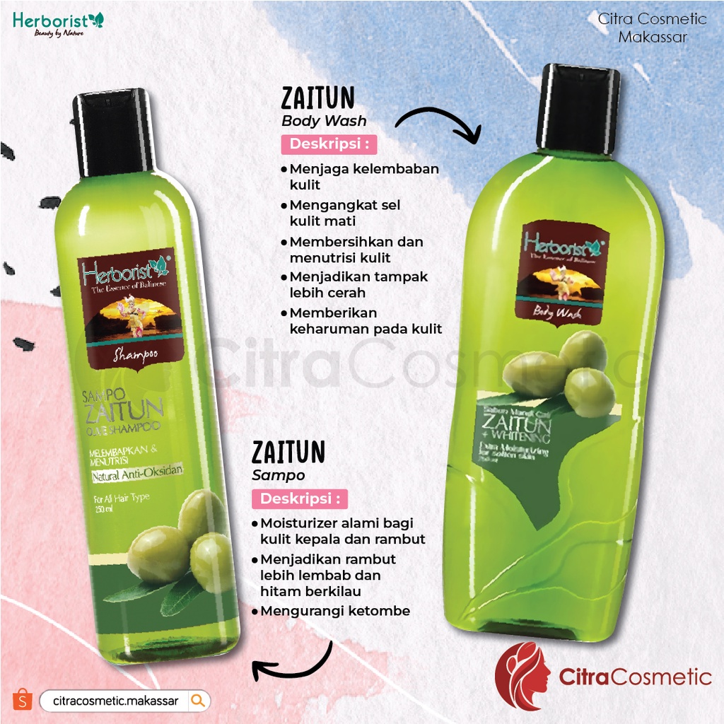 Herborist  Zaitun  dan Tea Tree Shampoo | Body Wash | Facial Foam | Facial Mask