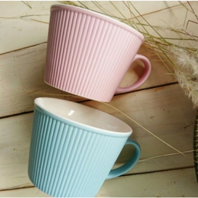 Mug Keramik Jumbo Ulir Soft color