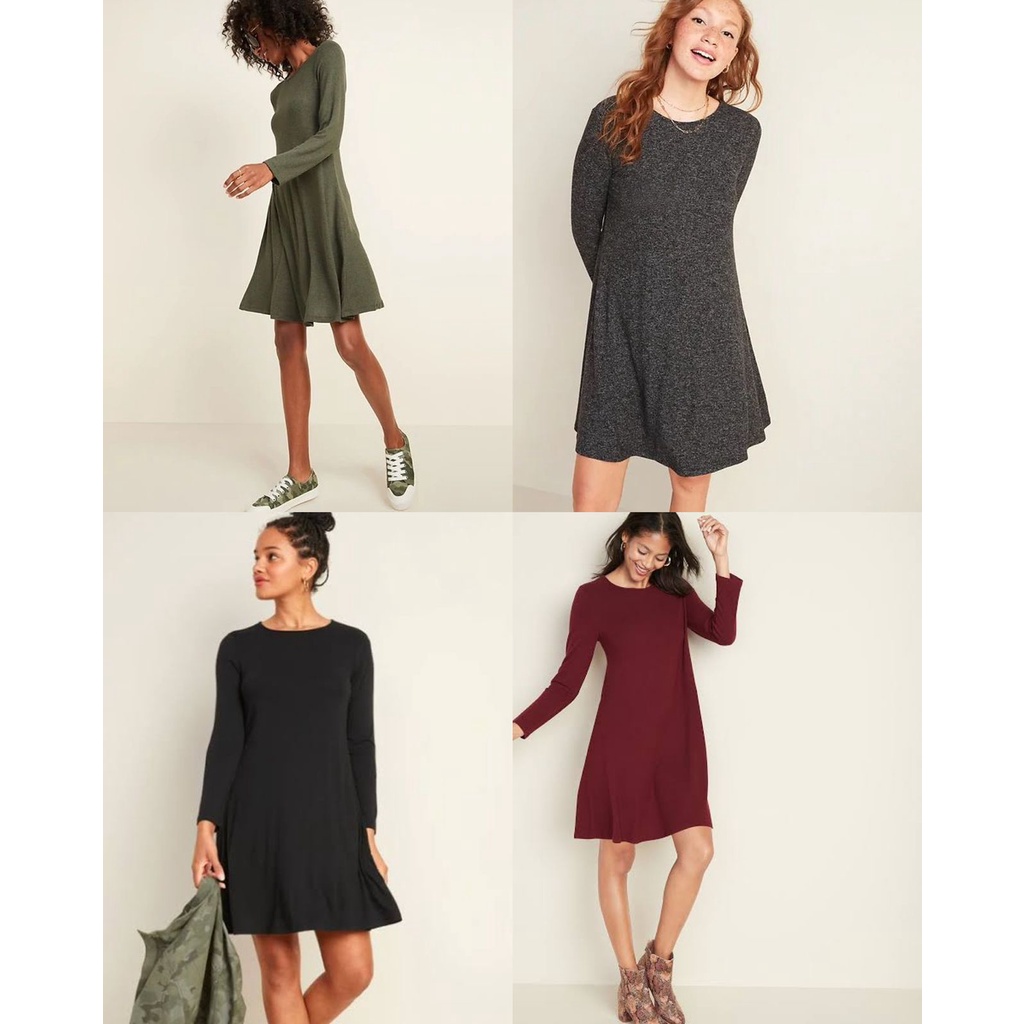 Oldnavy Knitted Longsleeve Swing Dress