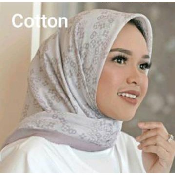 BESTSELLER Hijab Segiempat Voal Motif Printing Lasercut Kerudung Motif Square Grosir Jilbab Murah NN hijab-Mono BW