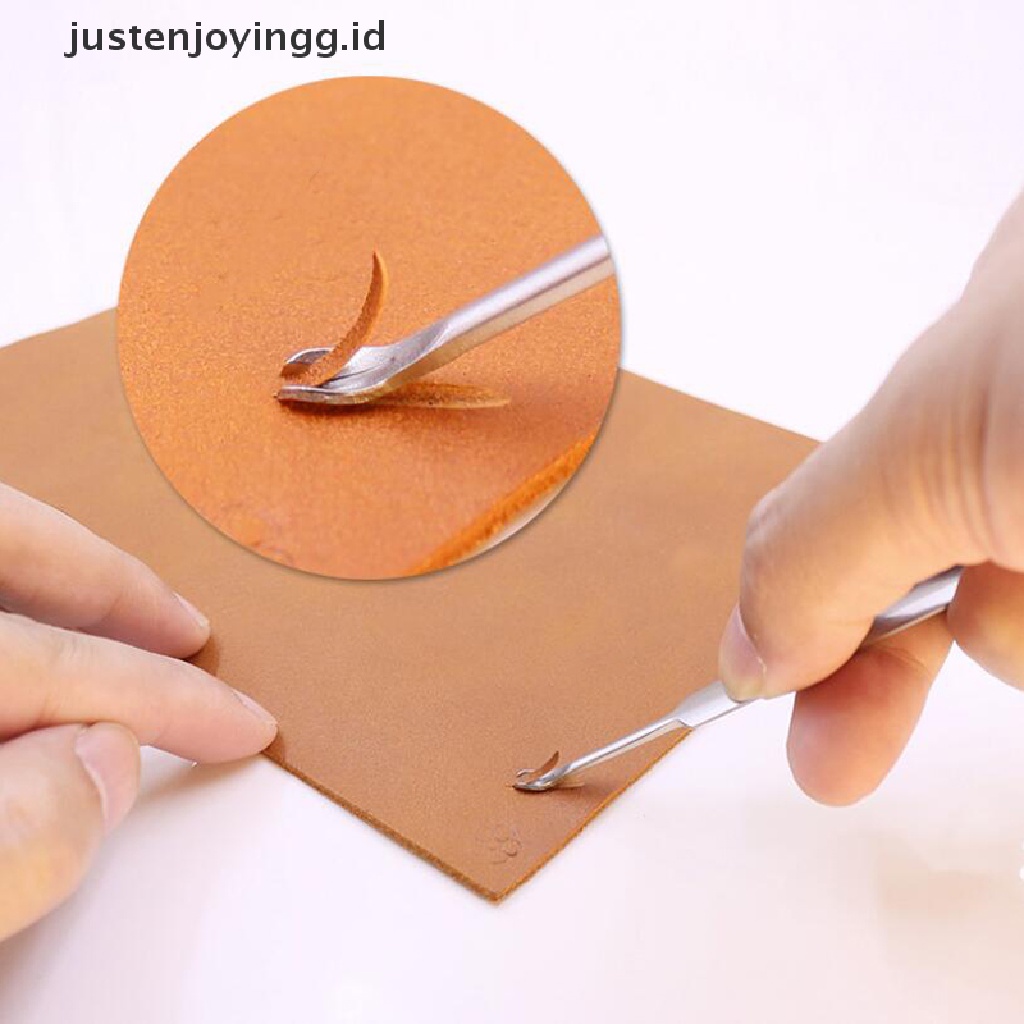 // justenjoyingg.id // Leather Leathercraft Stitching U V Shaped Groover Skiving Edge Beveler Tools ~