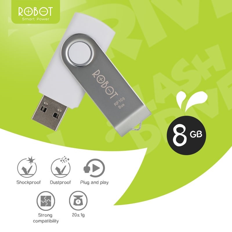 GROSIR FLASHDISK ROBOT ORIGINAL 8GB HIGH SPEED DATA TRAVELLER