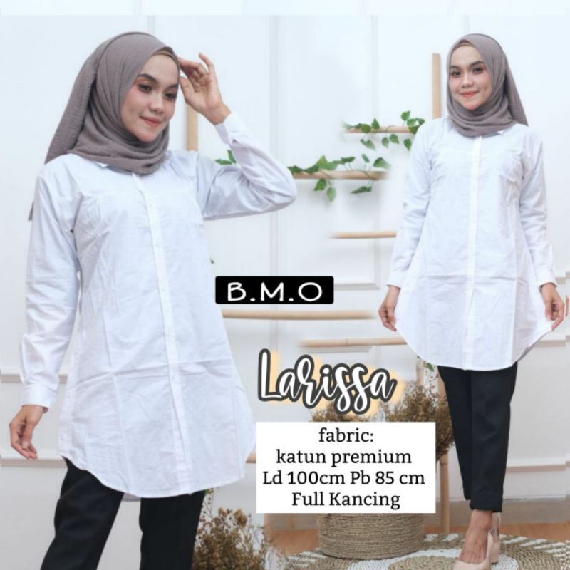 tunik katun polos / tunik katun wanita warna putih / tunik katun terbaru