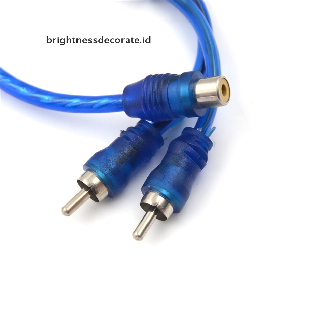 [birth] 1 RCA Female To 2 Male Splitter Stereo Audio Y Adapter Cable Wire Connector  [ID]