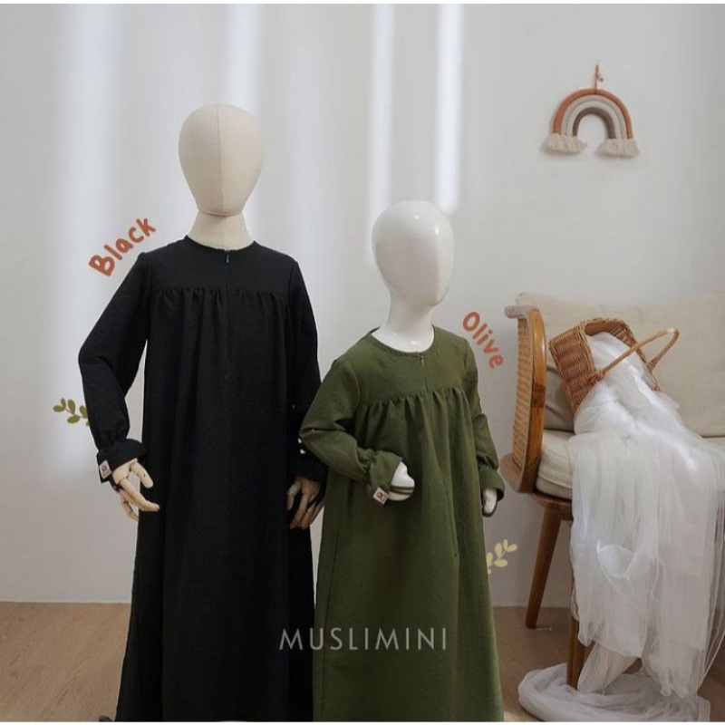 BELLA DRESS MUSLIMINI BY MUSLIMAHBASIC / gamis anak / baju anak