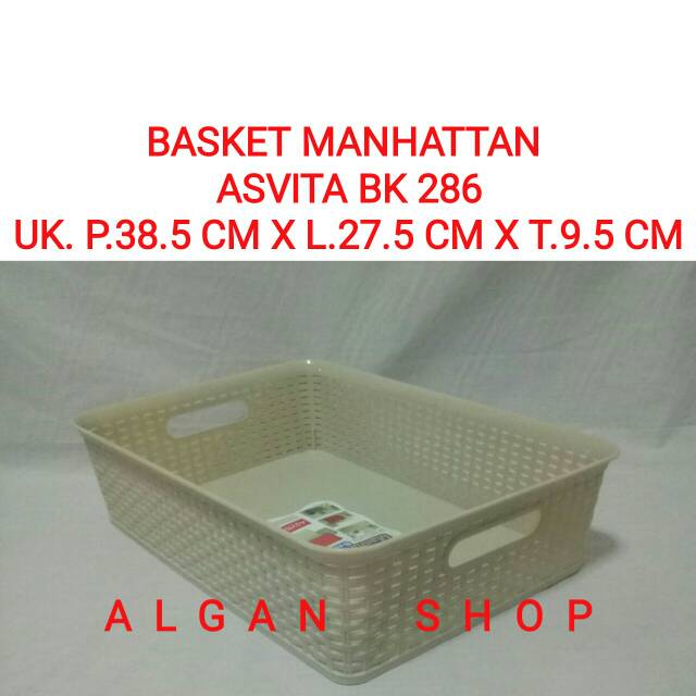 Jual Keranjang Plastik Manhattan Bk Asvita Basket Nampan Wadah Baki