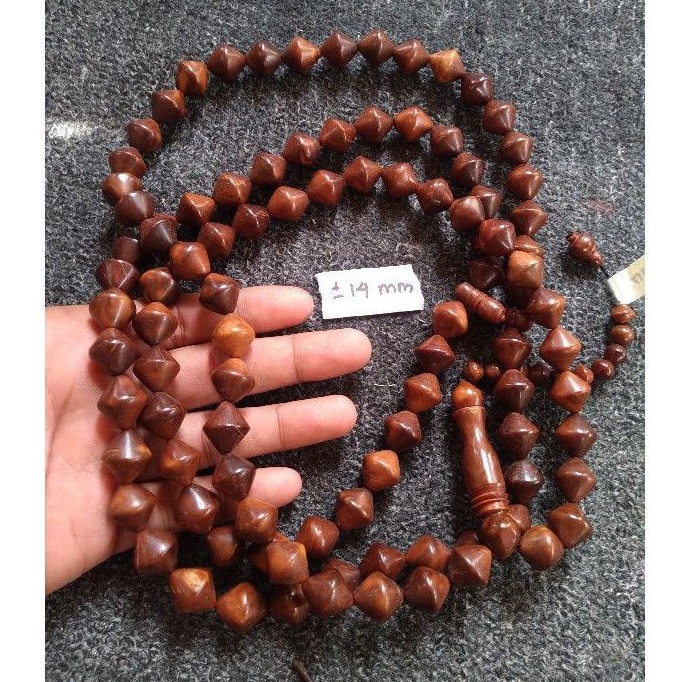 tasbih kokka wajik / gula aren jumbo  ± 14 mm ( 14mm ) 99 butir