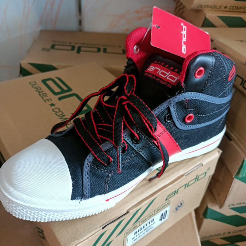 SEPATU SEKOLAH/SEPATU ANDO/SEPATU ANAK LAKI LAKI/SEPATU KETS