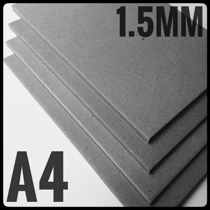 

KARTON BOARD NO 40 / 1,5 MM UK A4 / 21 CM x 29,5 CM ( ISI 10 LEMBAR )